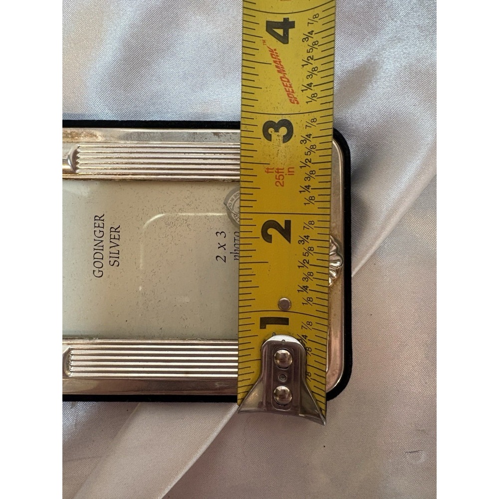 Vintage Godinger Silver Plated 2" x 3" Standing/Hanging Dainty Picture Frame - Picture 5 of 5